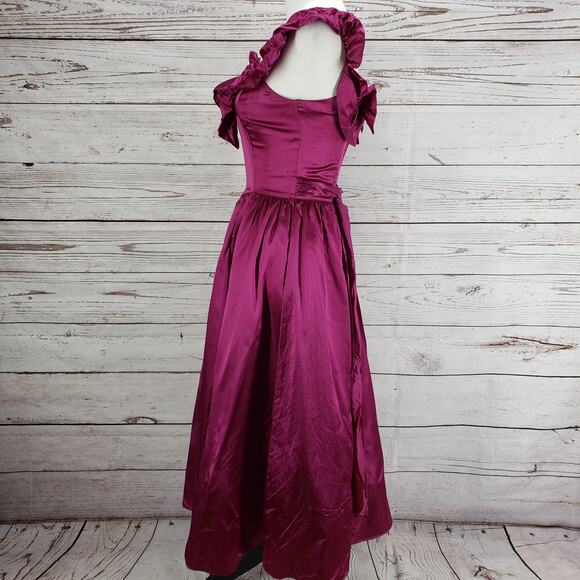 Gunne Sax by Jessica McClintock Magenta Victorian Formal Prom Dress Size 5 - Picture 3 of 16